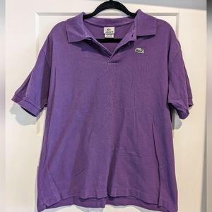 Lacoste Mens Cotton Pique Polo Purple size XL